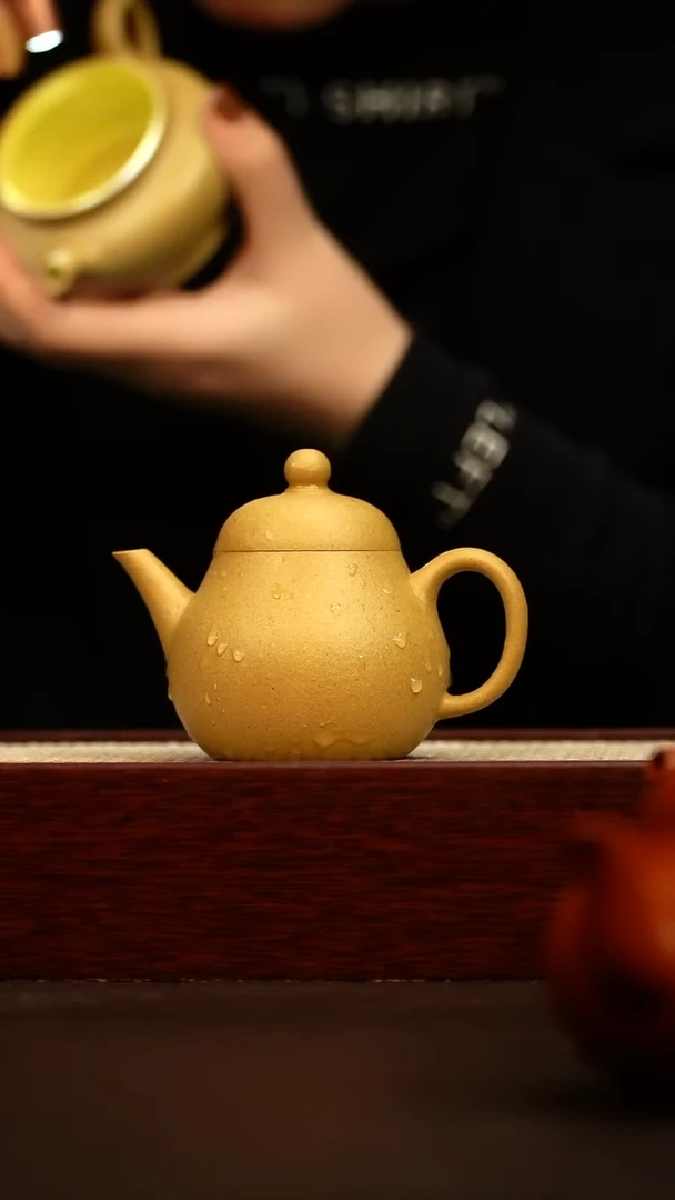 茶壶紫砂高梨 120cc 原矿梨皮绿泥