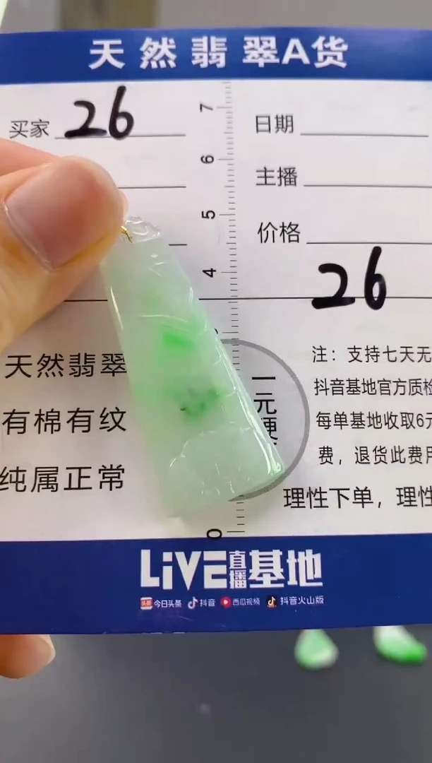 【闪购商品】翡翠颈饰18K金镶嵌天然A货翡翠