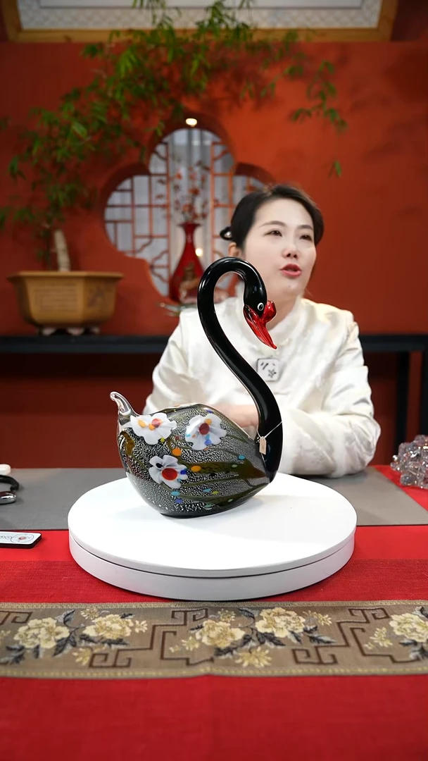 【闪购商品】琉璃手工艺品黑天鹅