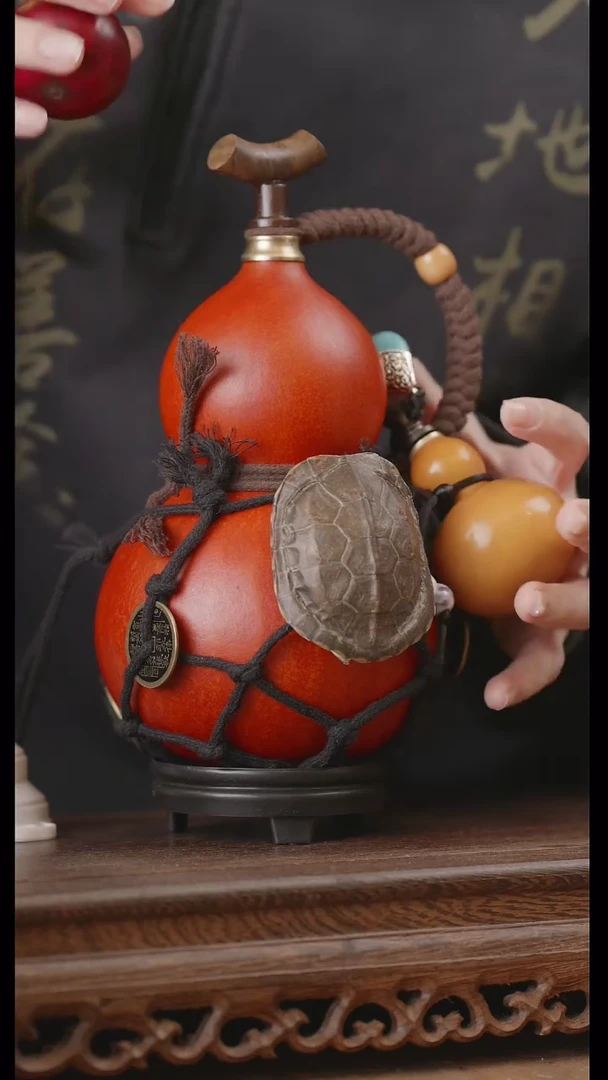 【闪购商品】58号精品天然大漆工艺防渗内胆酒葫芦~