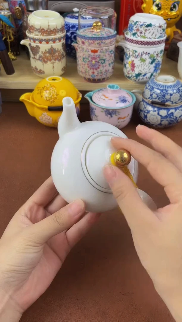 陶瓷茶具摆件旅行套组