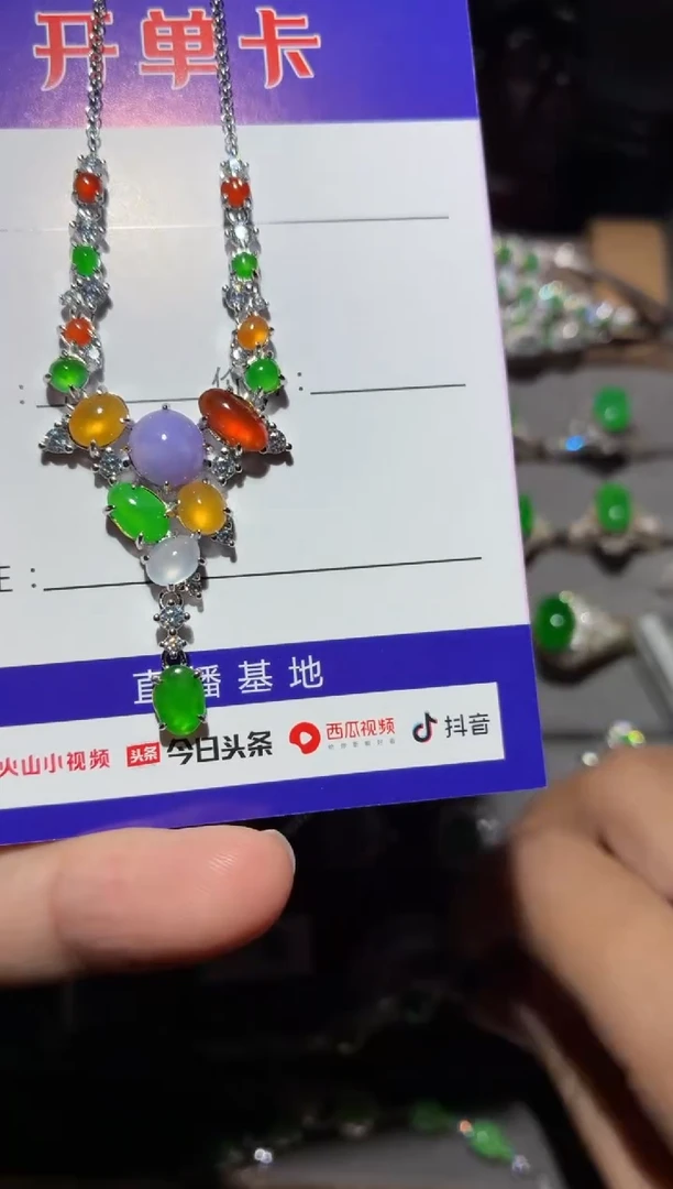 翡翠银S925镶嵌颈饰全量