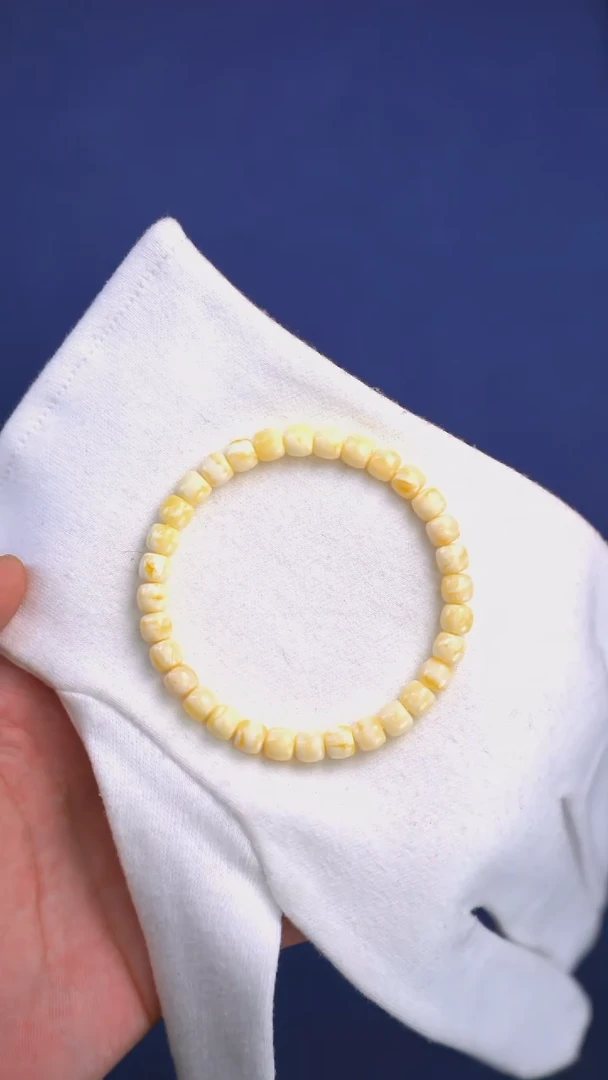 未镶嵌蜜蜡手串2995/6.5mm黑金手串