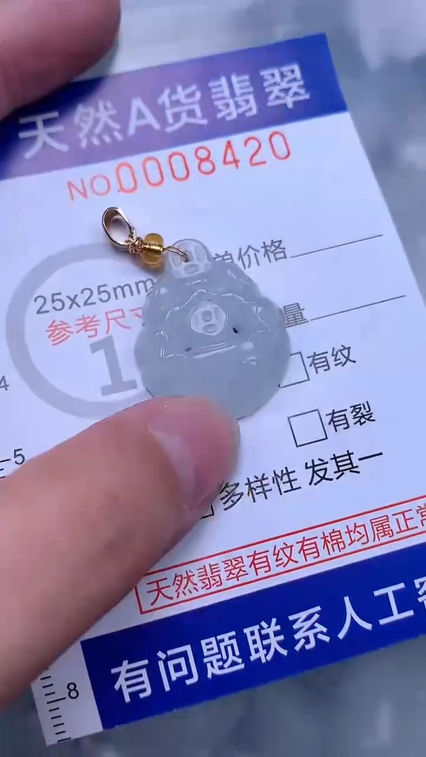 翡翠未镶嵌吊坠(不含链)1