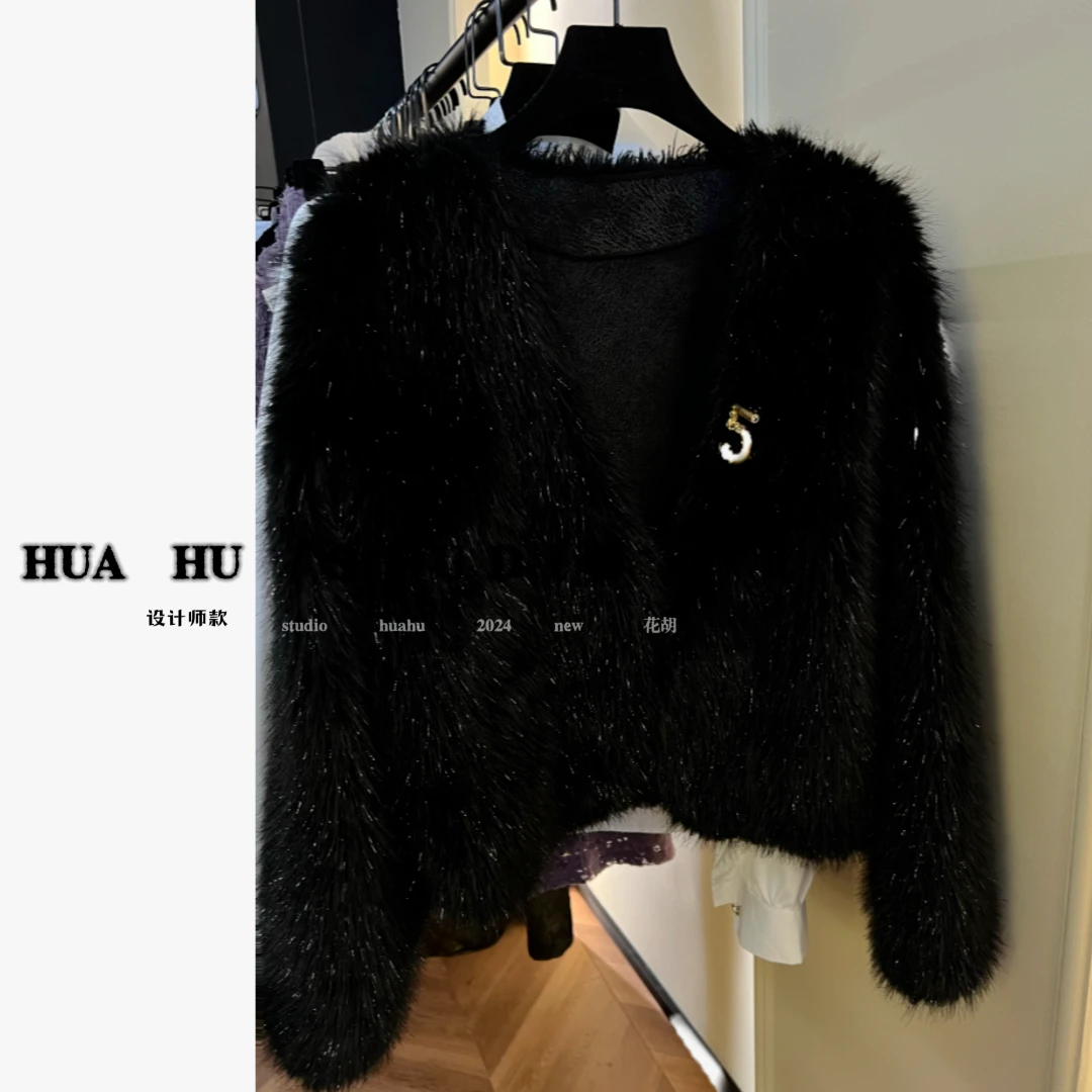 轻奢定制设计师款环保草草闪bingbing冬季外套加厚升级版