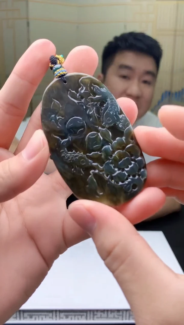 【闪购商品】定制翡翠未镶嵌5028bb-毛货挂件28