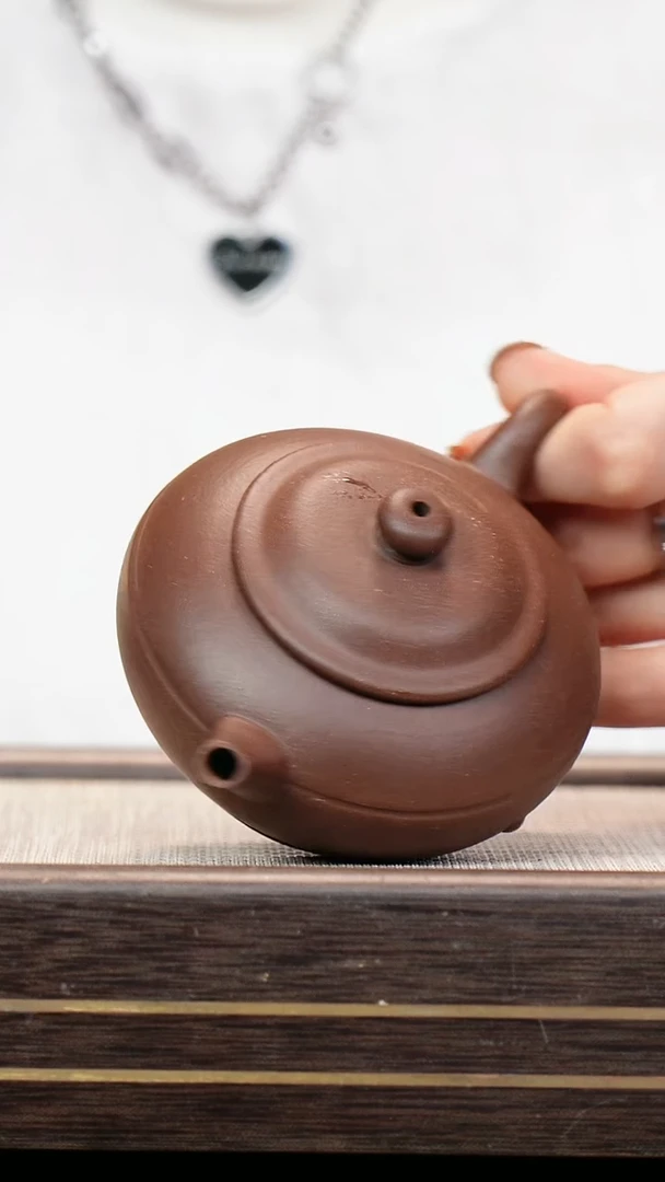 茶壶紫砂全手工 台西底槽清 腰线水平壶