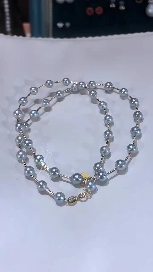 海水珍珠18K金镶嵌颈饰项链