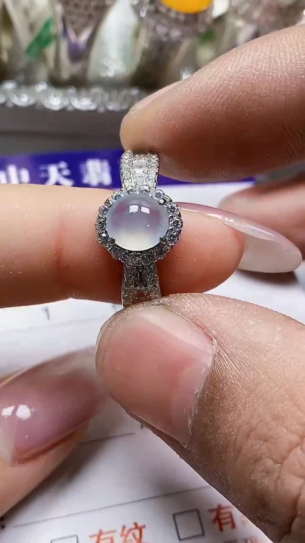 银S925镶嵌戒指翡翠5637