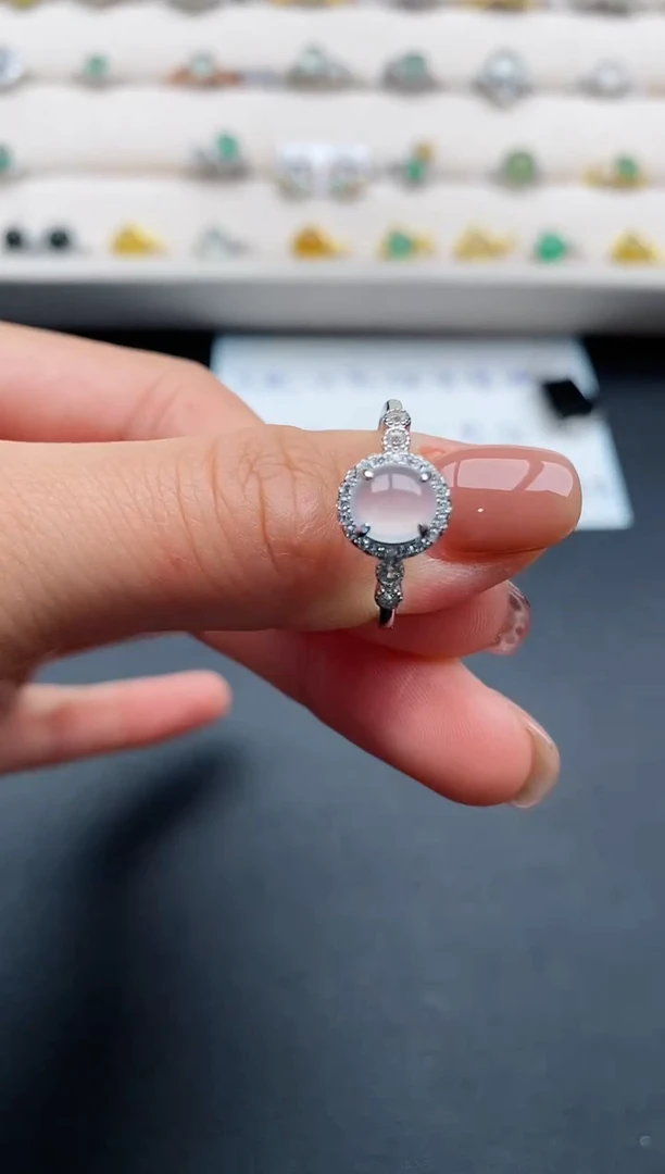 银S925镶嵌戒指翡翠1111111111+5