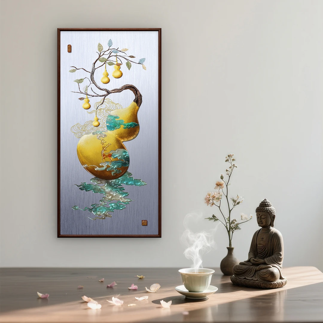 8916-80*160葫芦书房办公室茶室客厅装饰画