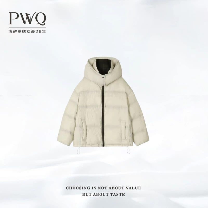 羽绒服外套短款拉链连帽泡芙感LHY-010906