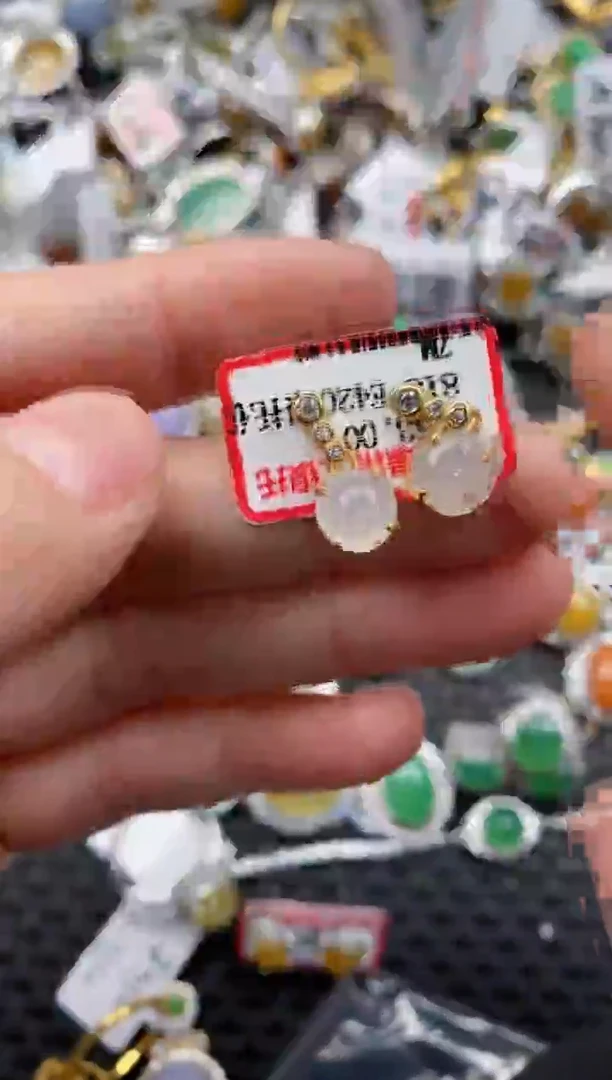 银S925镶嵌戒指翡翠999              8