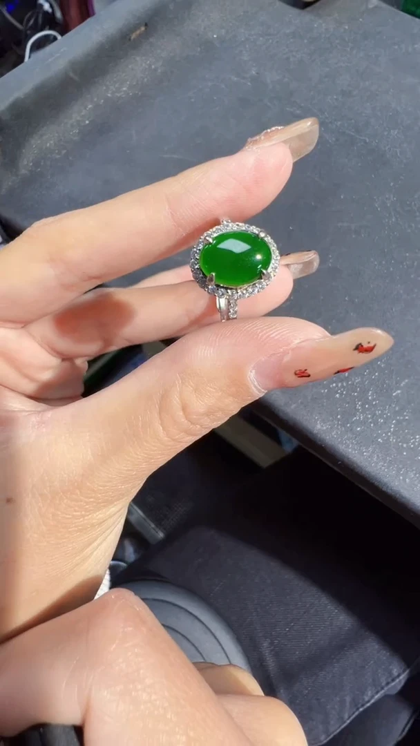 【闪购商品】定制翡翠未镶嵌戒指商品多样性发货1