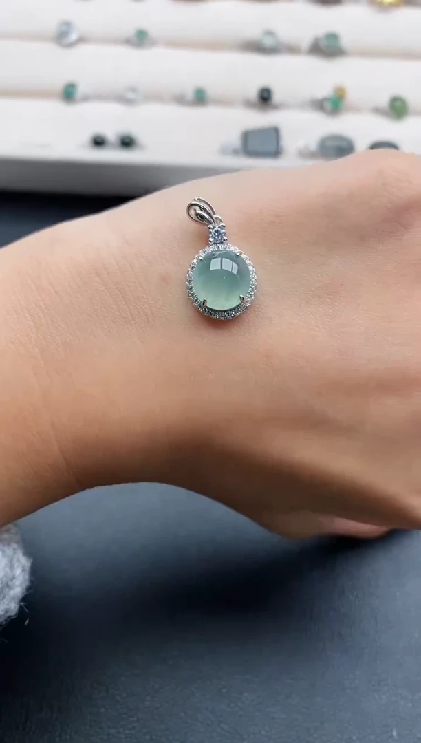 银S925镶嵌戒指翡翠7777777+3