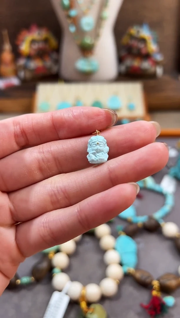 18K金镶嵌绿松石提溜绿松石提溜