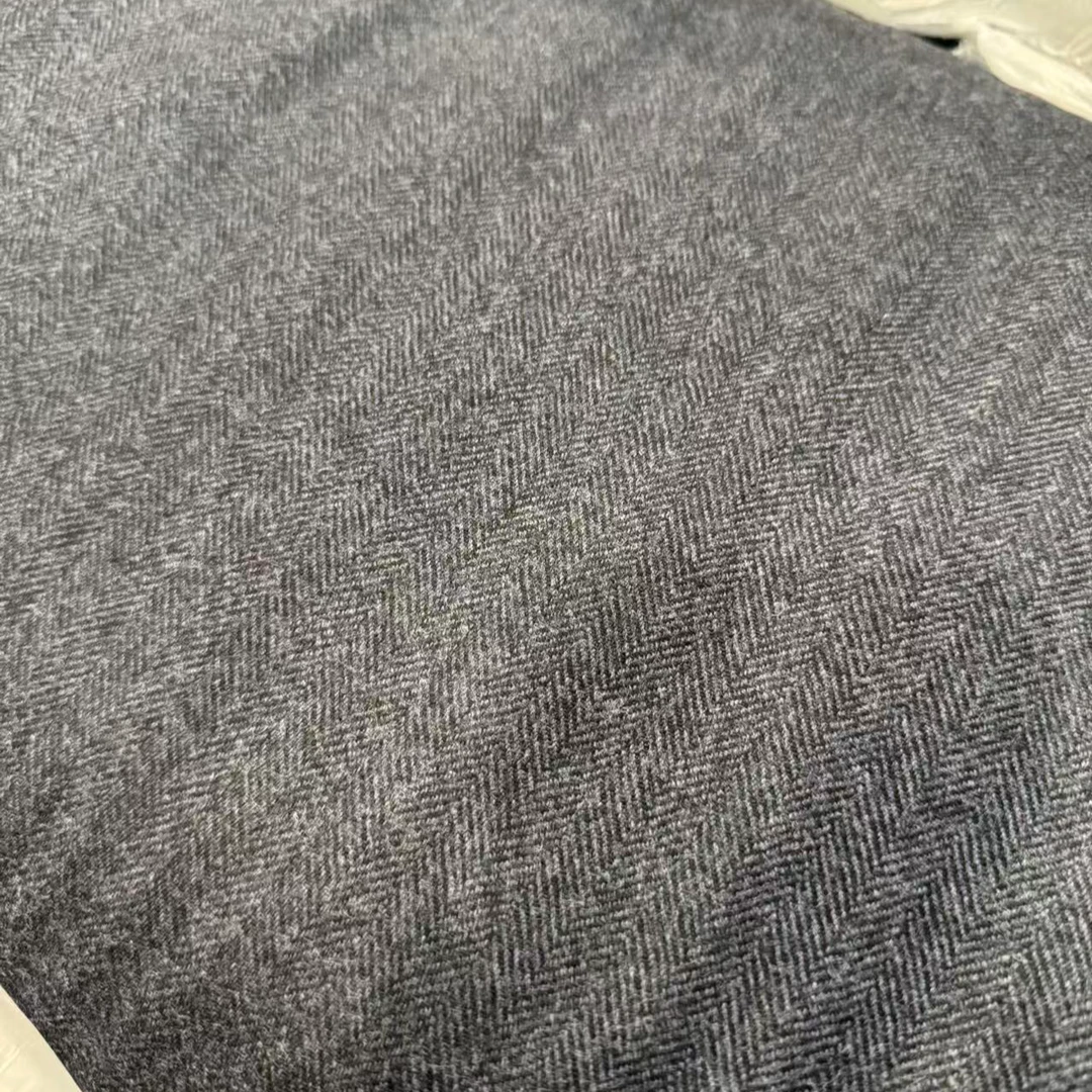 （喜物&T-灰底蓝格 Superfine 羊毛） 42/高品质面料