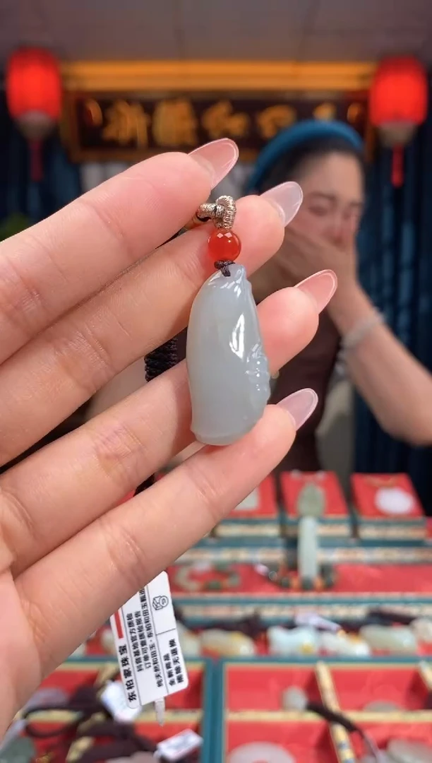 和田玉未镶嵌挂件竹节