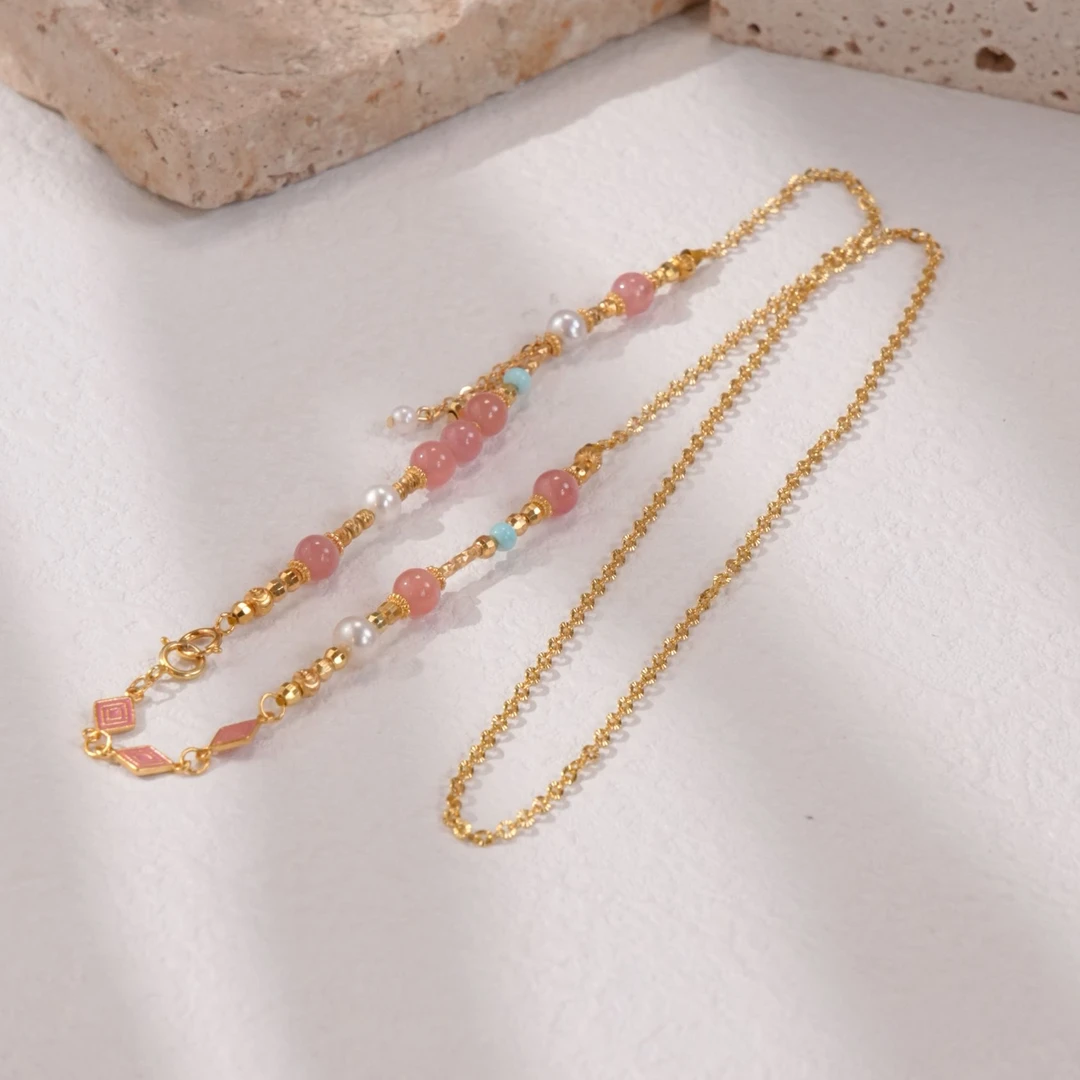 木润【红纹石】S925银红纹石项链