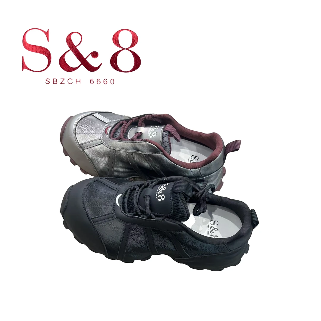 2025秋冬新款厚底老爹鞋女高级感增高包底时尚百搭运动休闲鞋X017