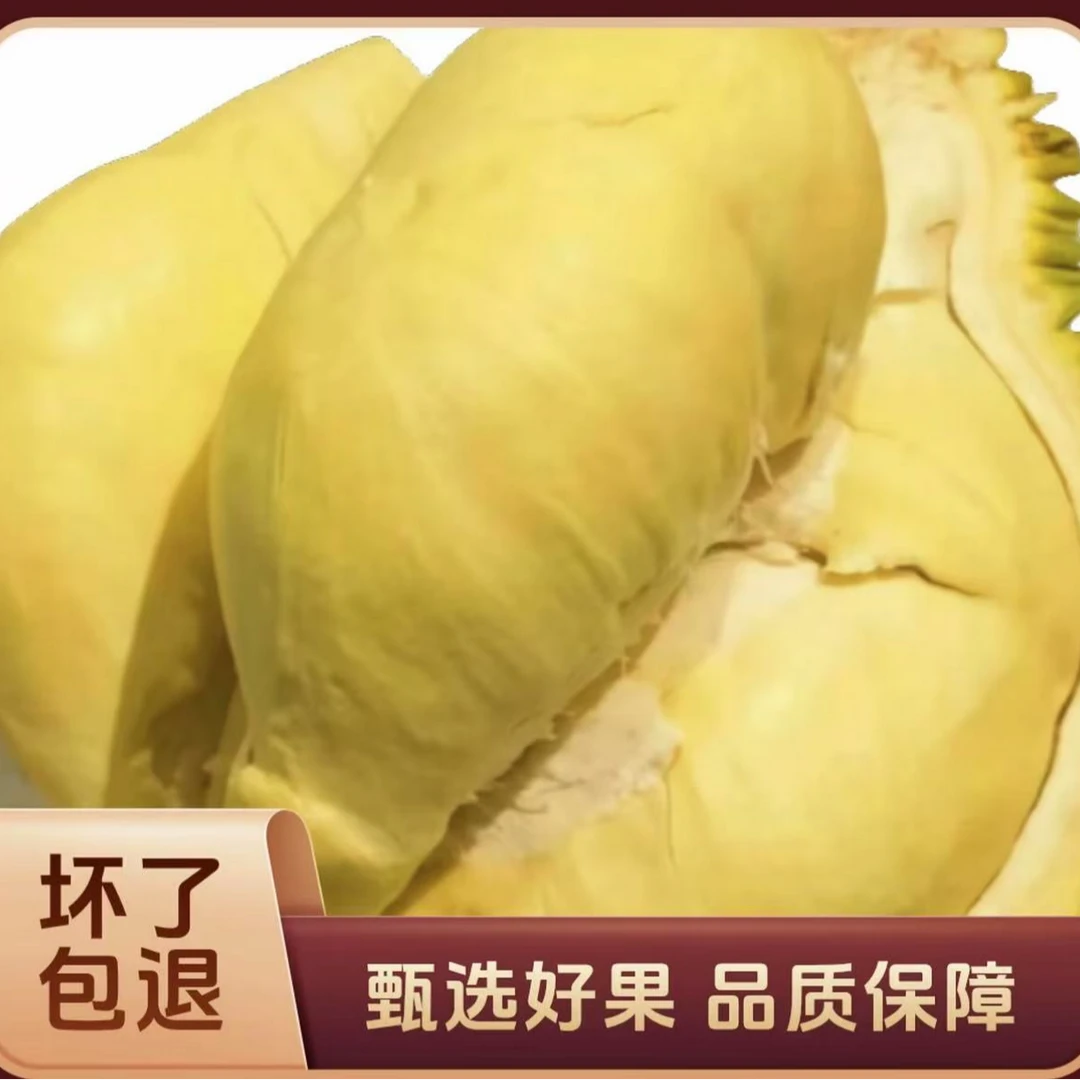 果切【双十一小时达】PG正宗泰国金枕榴莲现场开果肉 一盒纯果肉