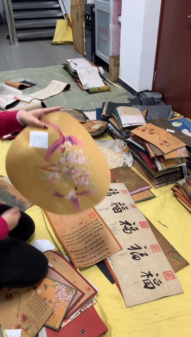 混纺微瑕茶席-50圆-342号