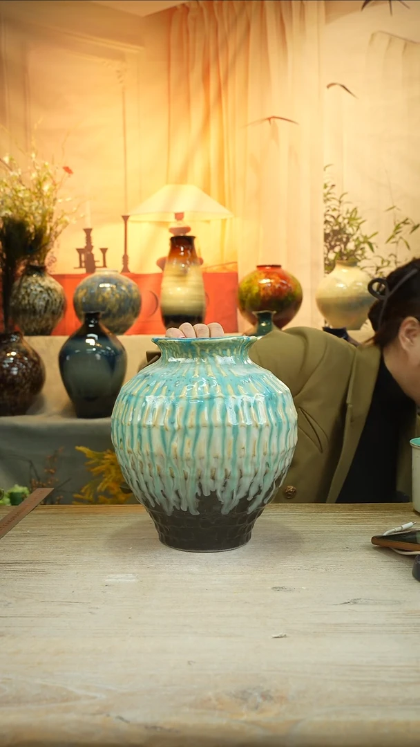 高25口12高温陶瓷花瓶花器