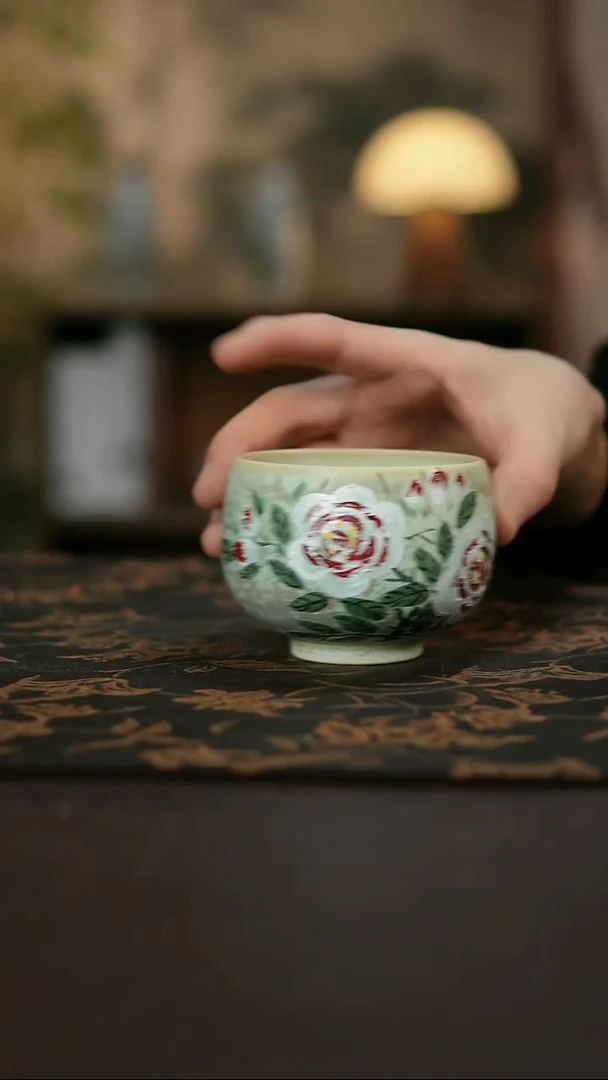 景德镇陶瓷杯碗柴烧多人