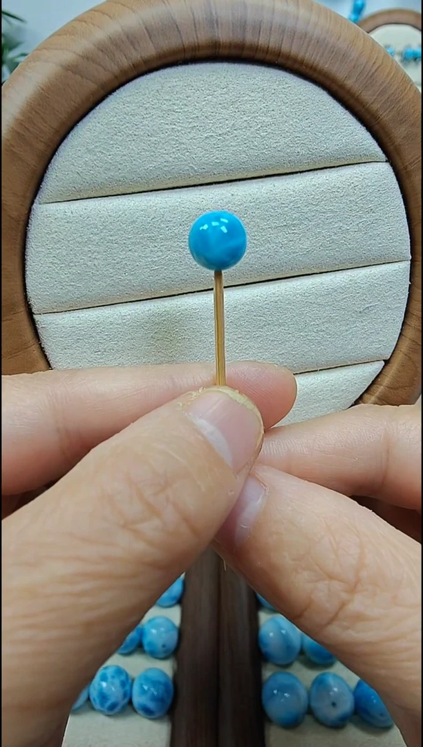 未镶嵌针钠钙石（海纹石）珠宝半成品三*下多样性发一