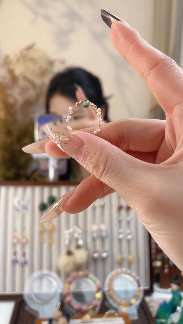 铜合金无蓝色缠绕戒指