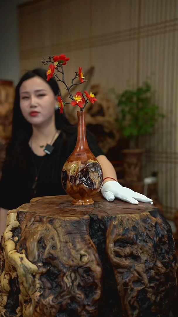 枣木雷击枣木富贵瓶