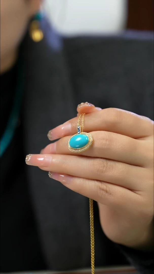 未镶嵌绿松石吊坠多样性发一