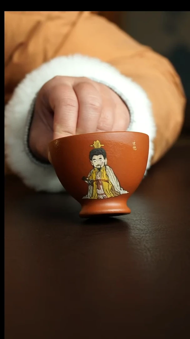 茶杯紫砂48号 桃园三结义 宜兴紫砂原矿作品