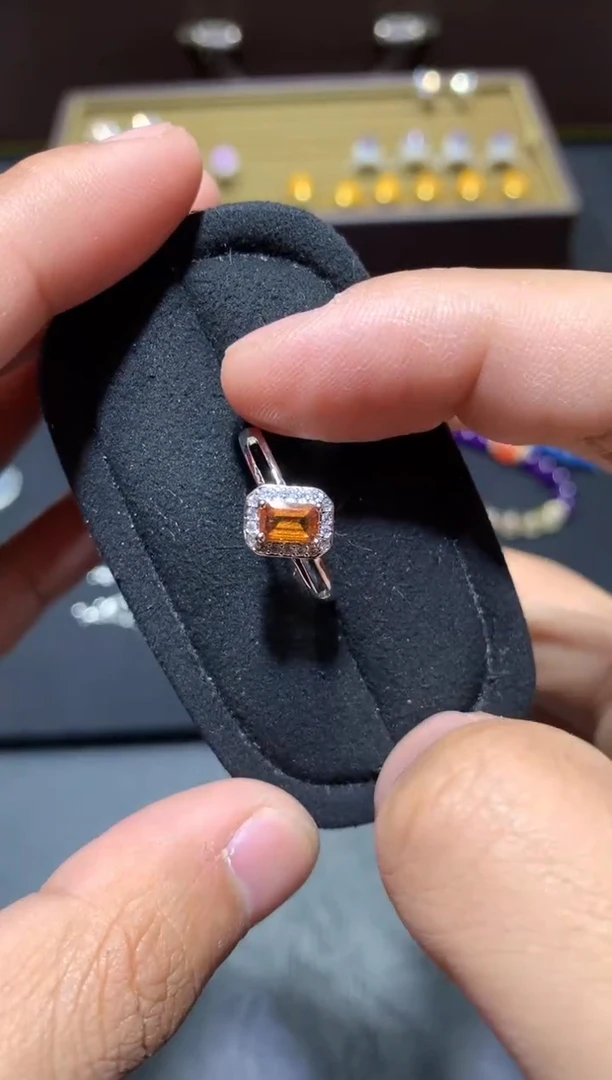 未镶嵌戒指石榴石W75（多样性发货发其一）