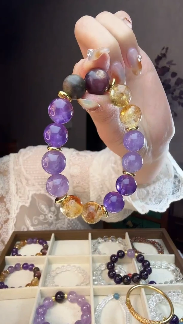 未镶嵌手链水晶紫水晶手串