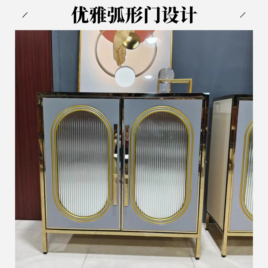 意式鞋柜风长虹餐厅玻璃简约隔断意式后现代玄关柜