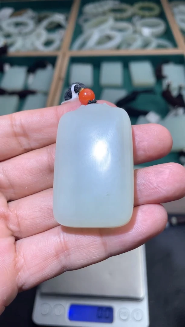 未镶嵌和田玉挂件官帽牌