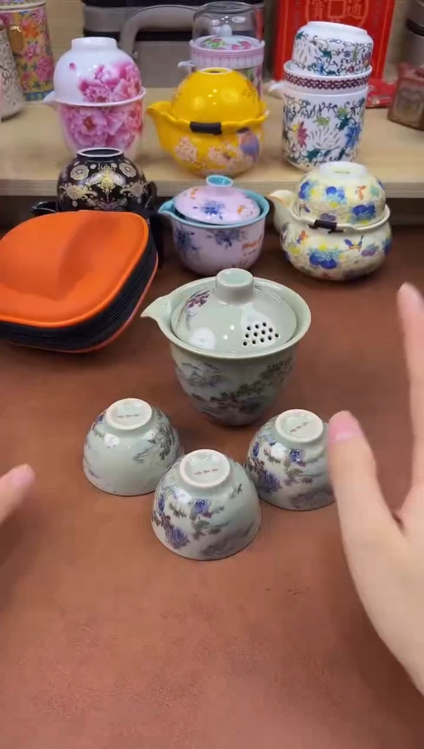 陶陶瓷茶具摆件旅行套组