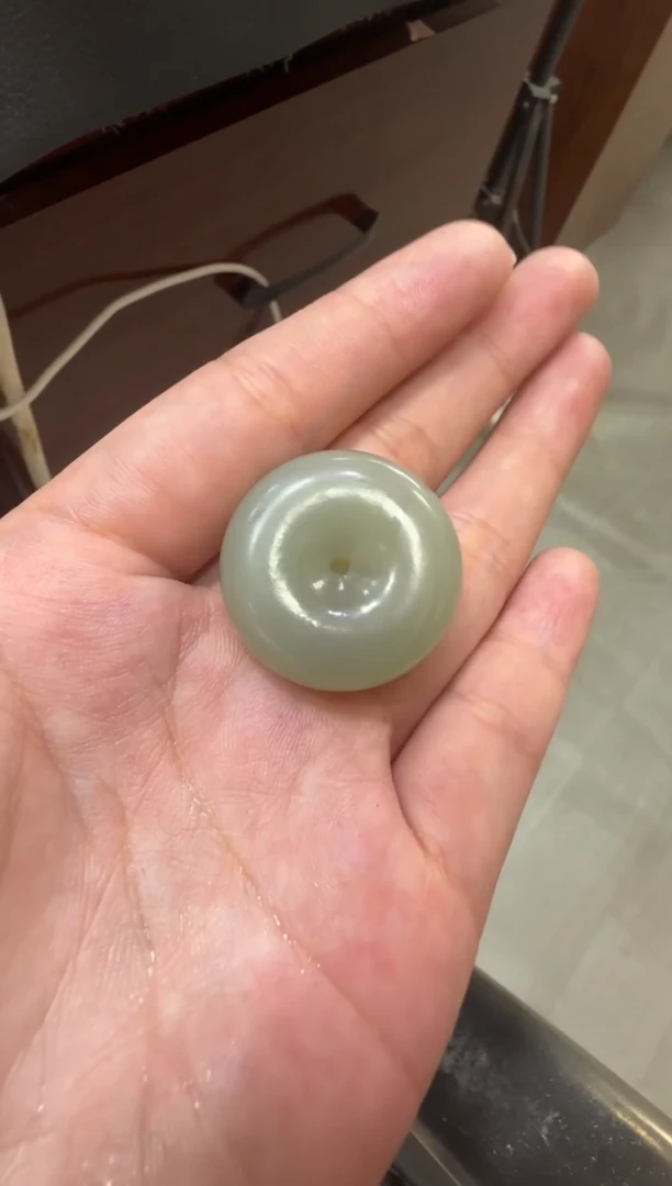 吊坠(赠链)未镶嵌和田玉近矿高清白平安扣（产地直发）