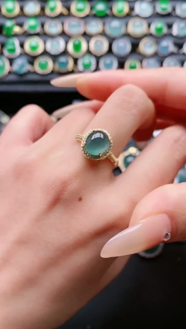 【闪购商品】翡翠戒指银S925镶嵌1111111