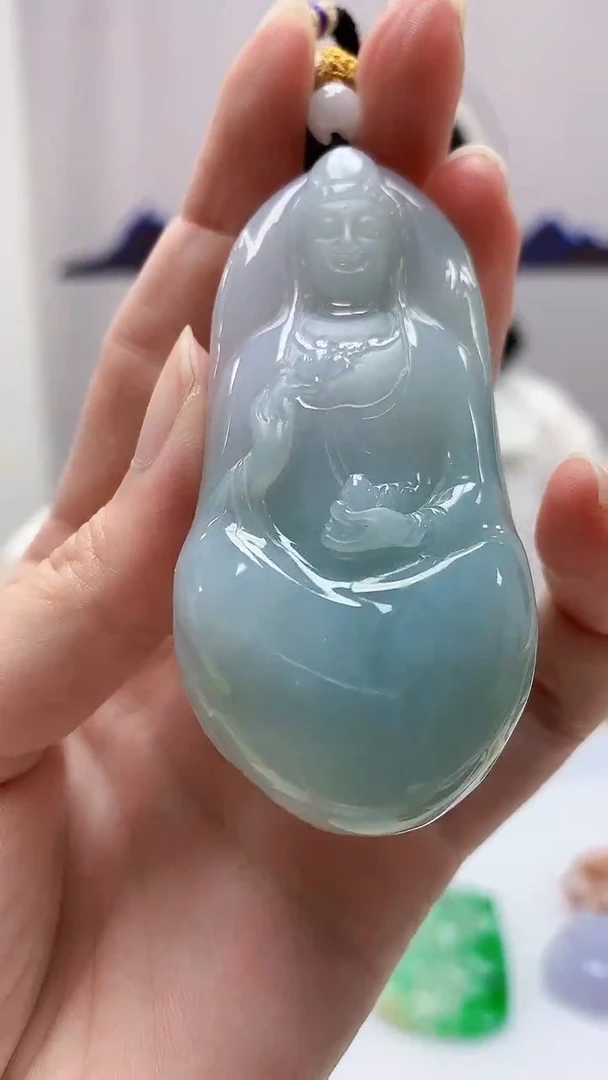 定制翡翠未镶嵌4852zm-毛货挂件观音129