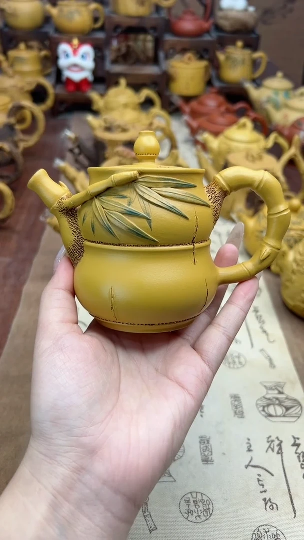 【闪购商品】紫砂茶壶台湾老师浮雕紫砂茶壶陈泰源王文同