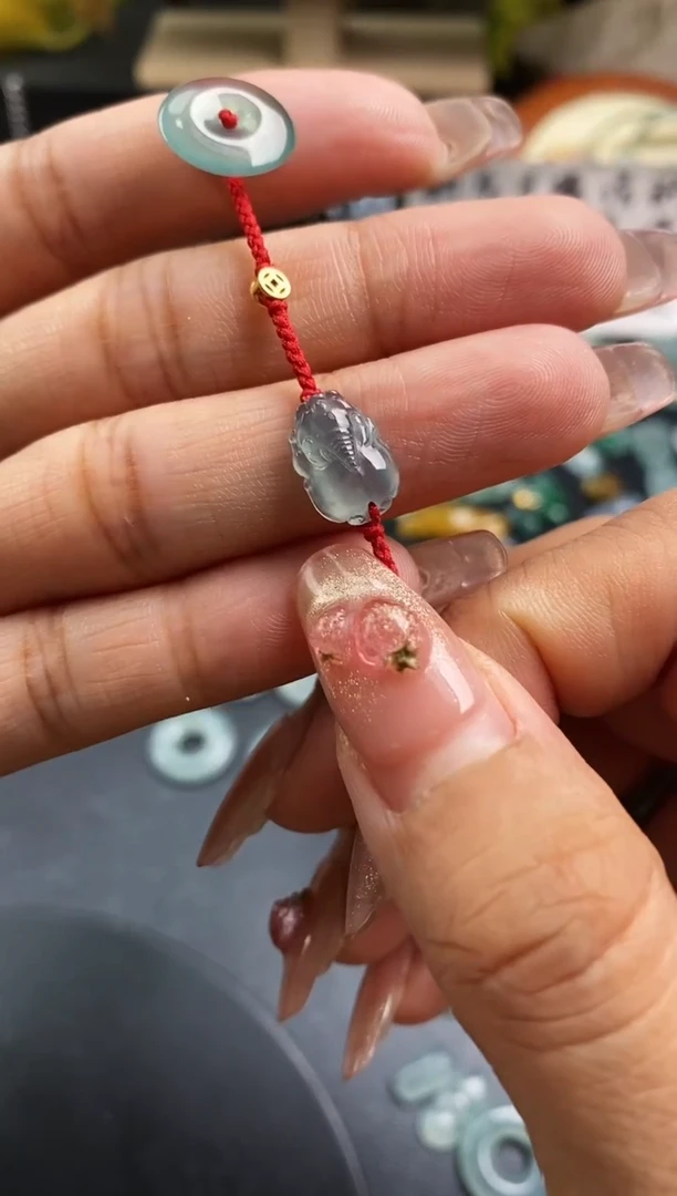 翡翠裸石手绳368定向 ♥小微♥