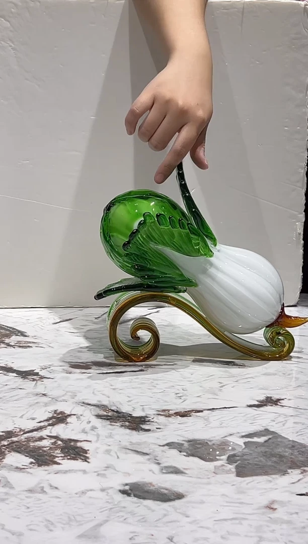 翠玉白菜如意摆件