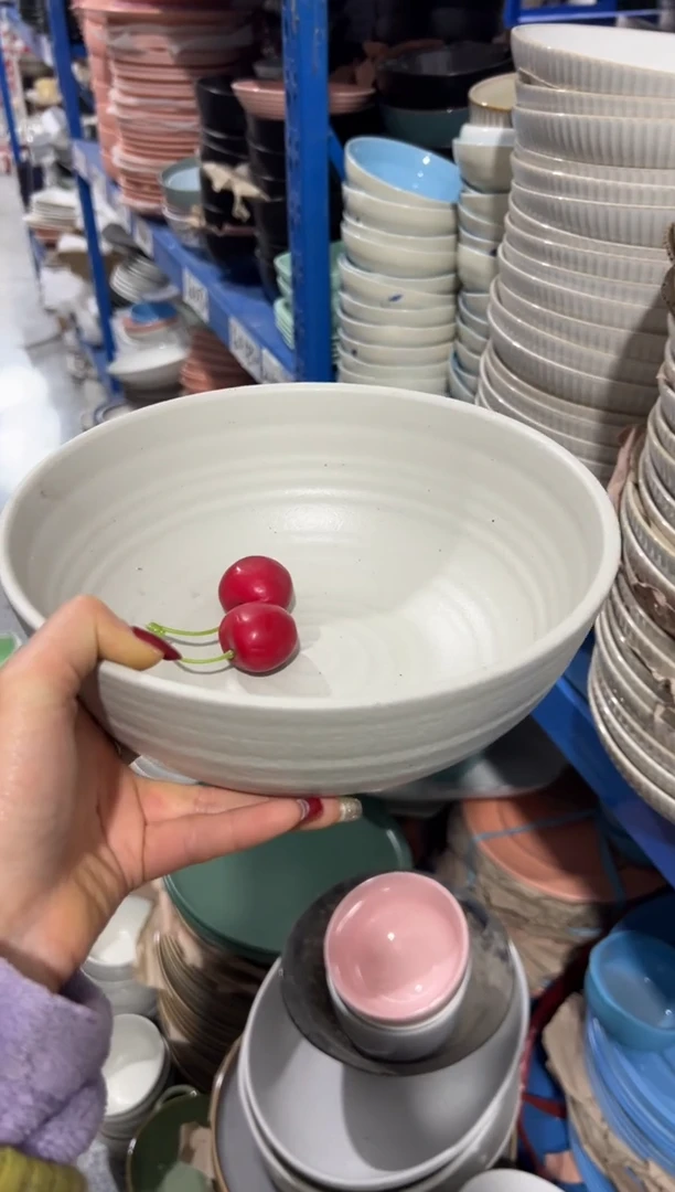 【闪购商品】瓷粗陶9寸汤面碗1个装