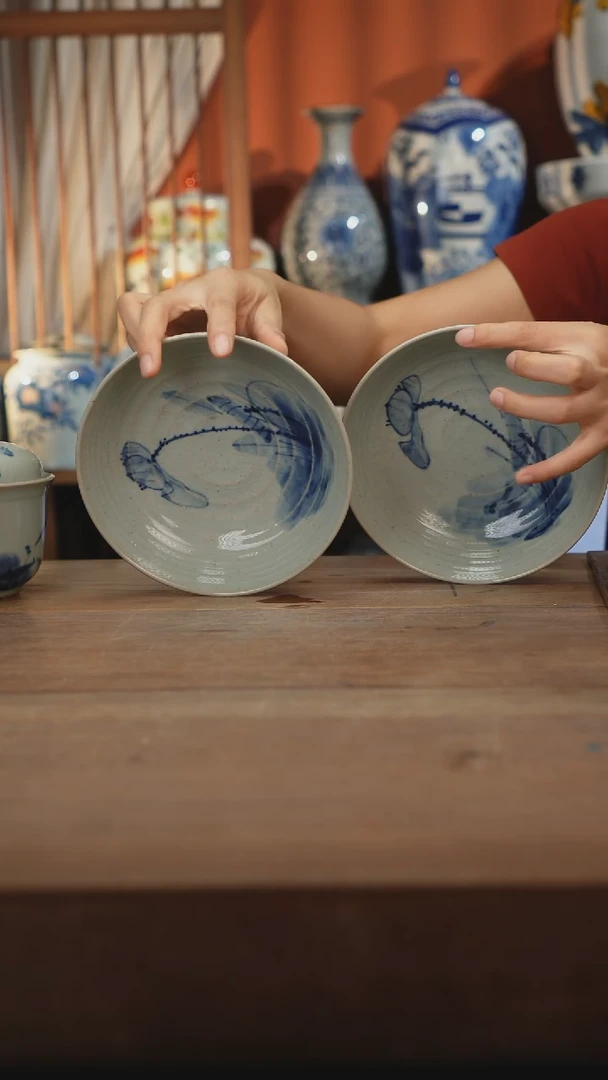 瓷片景德镇设计师釉下手绘陶瓷餐具
