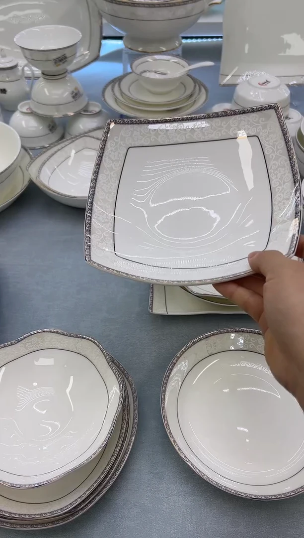 骨瓷玲珑8贵龙8钻石8饭8.5波浪各一个