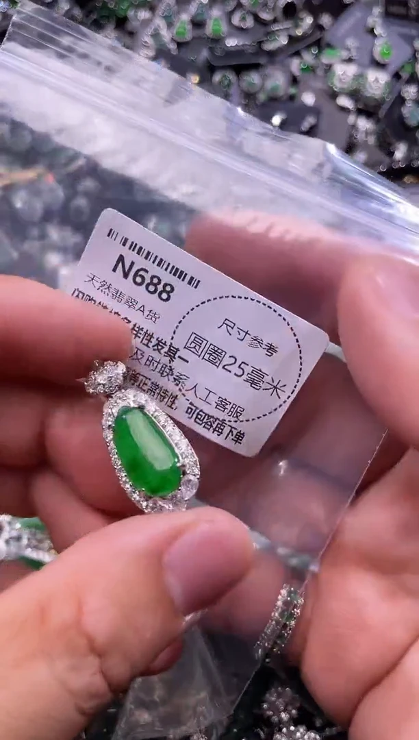 翡翠未镶嵌颈饰N688吊坠