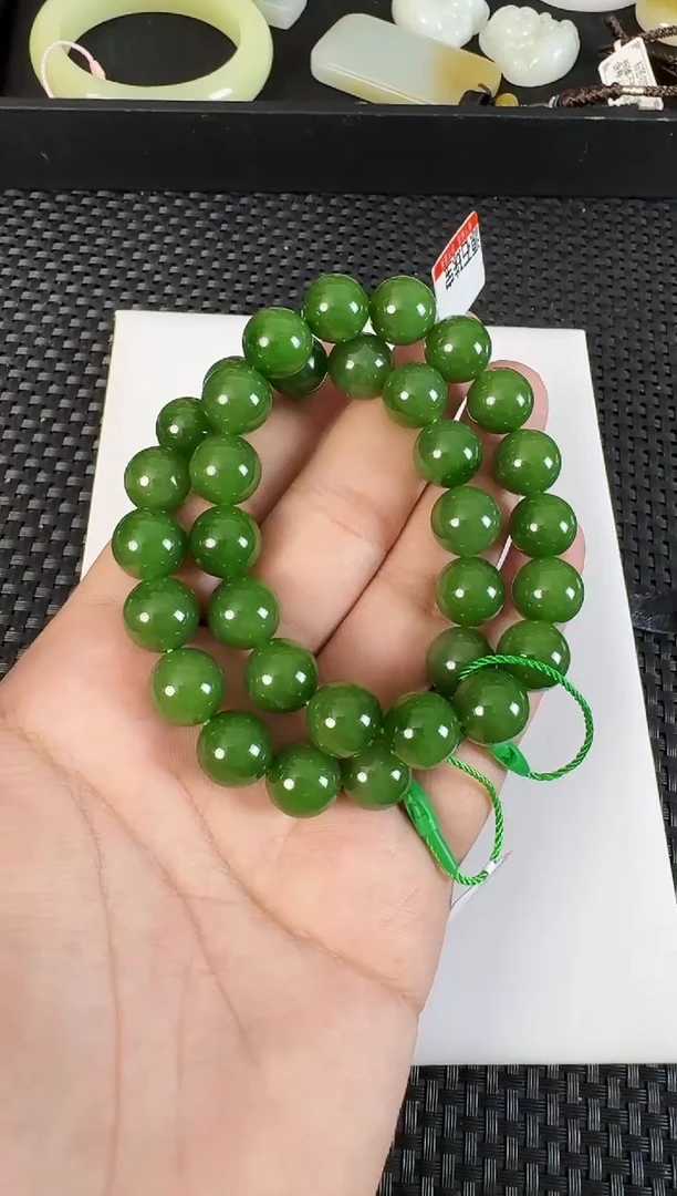 【闪购商品】和田玉（碧玉）手串未镶嵌约12MM多样性发一