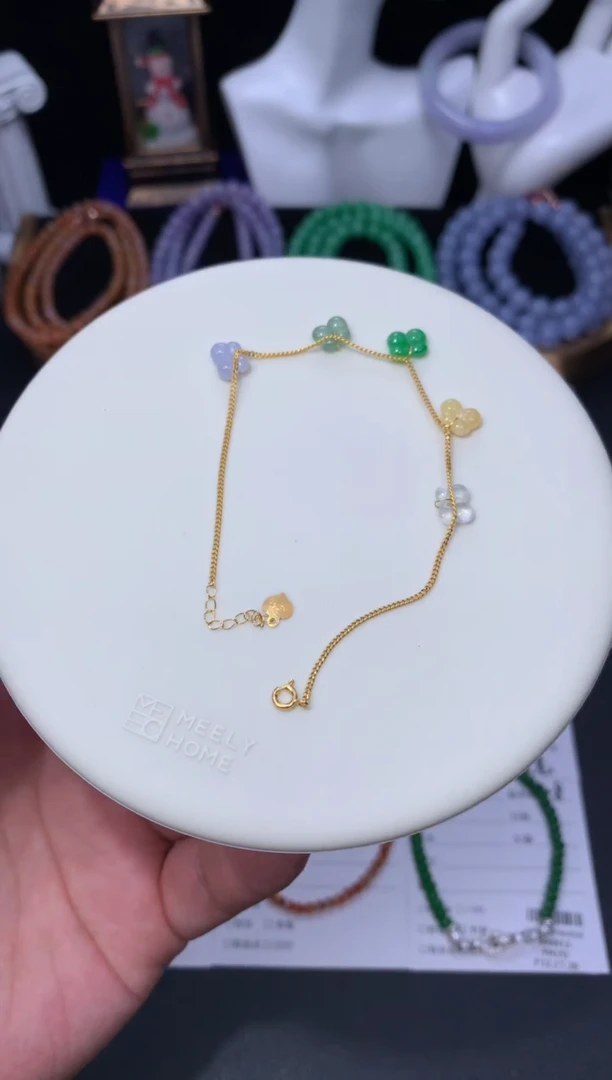 18K金镶嵌定制翡翠48小时鉴赏期 退货不扣服务费